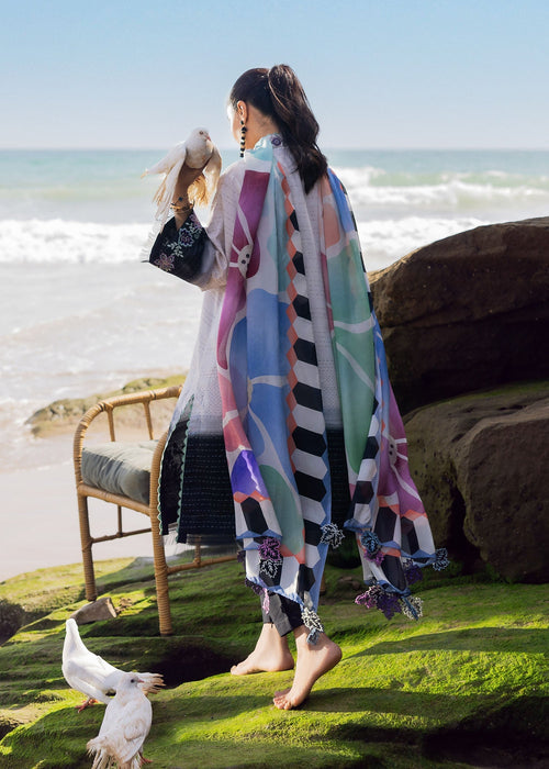 Sadaf Fawad Khan Siraa Vol-02 Unstitched Lawn 3Pc Suit - Kantha Rose