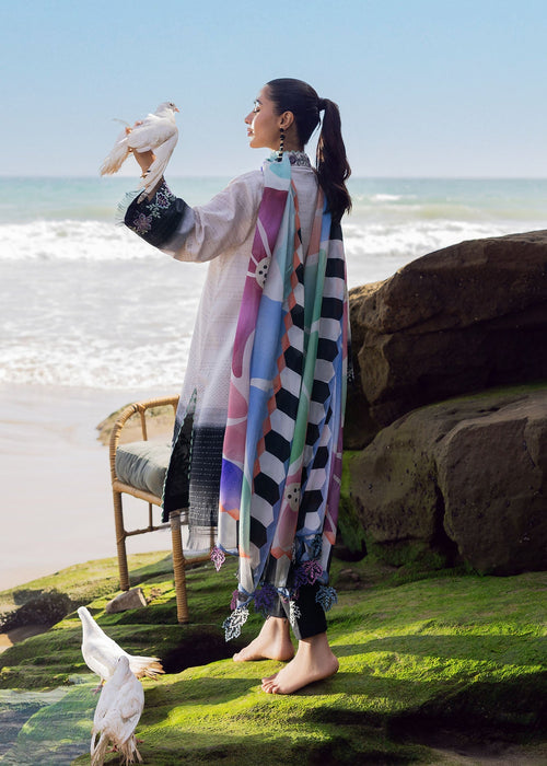 Sadaf Fawad Khan Siraa Vol-02 Unstitched Lawn 3Pc Suit - Kantha Rose
