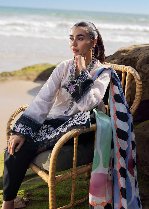 Sadaf Fawad Khan Siraa Vol-02 Unstitched Lawn 3Pc Suit - Kantha Rose