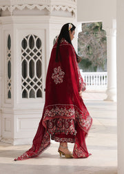 Hussain Rehar Kalabagh Unstitched Embroidered Lawn 3Pc Suit - Kastanaa