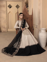 Hemstitch Embroidered Raw Silk Ready to Wear 3Pc Suit - Kaya