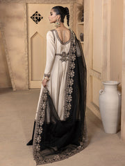 Hemstitch Embroidered Raw Silk Ready to Wear 3Pc Suit - Kaya