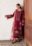 Hussain Rehar ZAN Unstitched Embroidered Lawn 3Pc Suit - Kestane