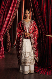 Afrozeh Divani Embroidered Raw Silk Unstitched 3Pc Suit AS-25-01 KHULD