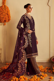 Shagna Premium Embroidered Raw Silk Unstitched 3Pc Suit S-06 Khusbhu