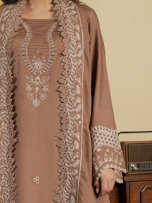 Virsa by Cinq Embroidered Karandi Unstitched 3Pc Suit - KOH