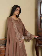 Virsa by Cinq Embroidered Karandi Unstitched 3Pc Suit - KOH