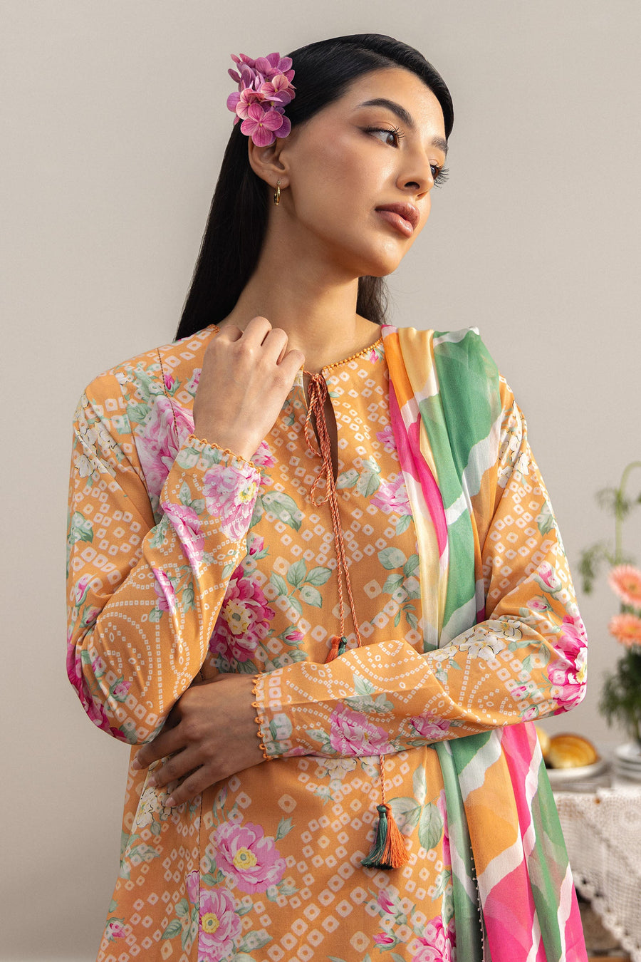 Coco by Zara Shahjahan Prints Unstitched Lawn 3Pc Suit D-04A Kohana