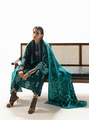 Zainab Chottani Embroidered Marina Twill Unstitched 3Pc Suit D-06 Kyana