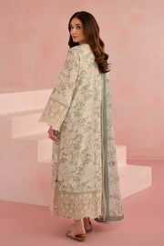 Afrozeh Floral Charm Embroidered Lawn Unstitched 3Pc Suit AL-25-V5-04 Kylon