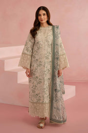 Afrozeh Floral Charm Embroidered Lawn Unstitched 3Pc Suit AL-25-V5-04 Kylon