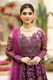 Falesia by Imrozia Premium Unstitched Organza 3Pc Suit L-261 Lucida Purple