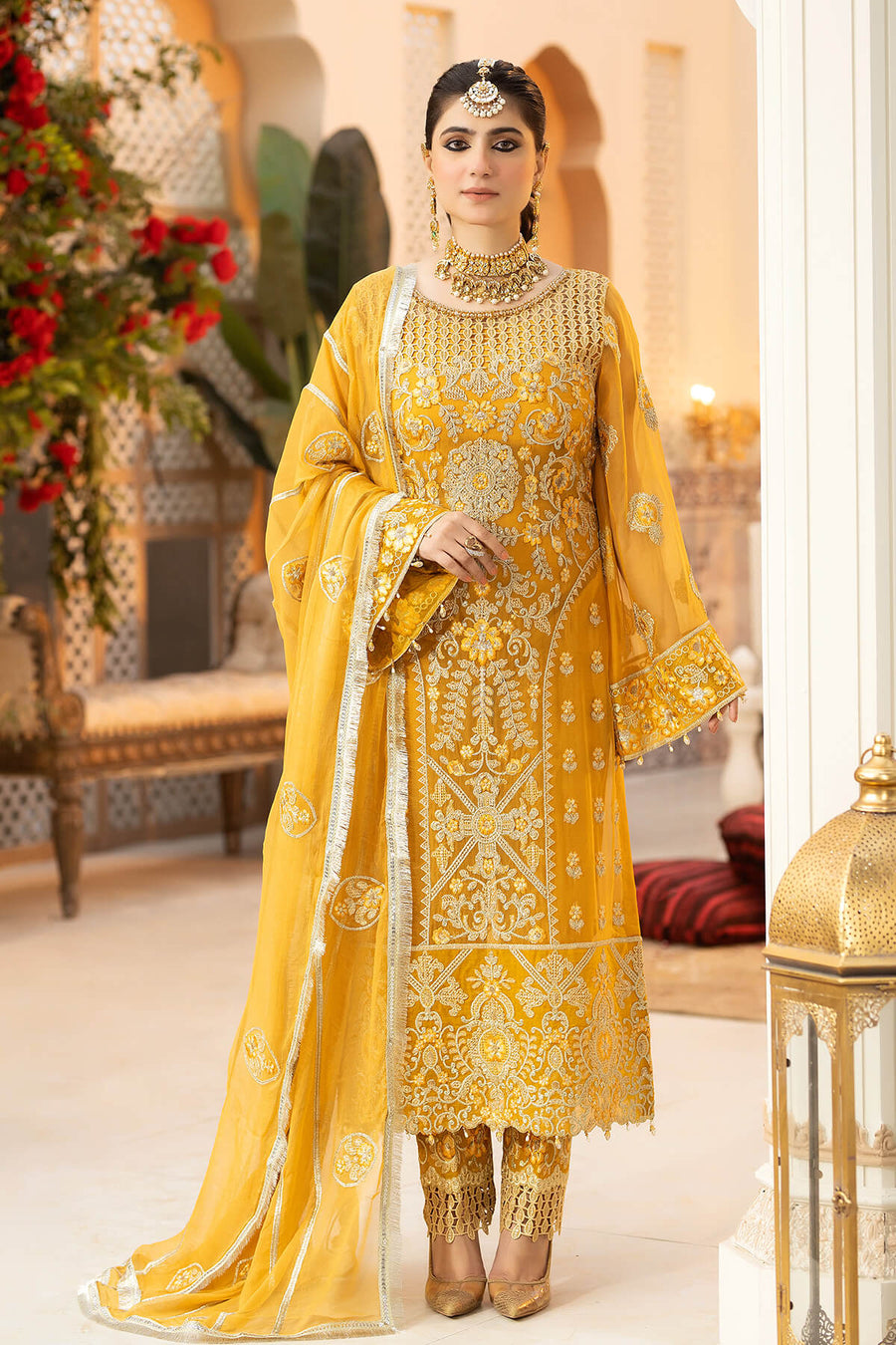 Falesia by Imrozia Premium Unstitched Chiffon 3Pc Suit L-266 Solaris