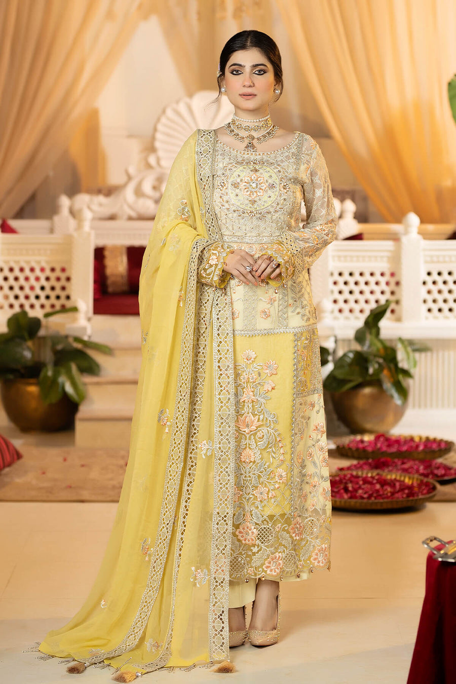 Falesia by Imrozia Premium Unstitched Chiffon 3Pc Suit L-270 Lucille