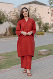 La Rosaa Basics Embroidered Self Cotton Stitched 2Pc Suit LRSA08-01 Lara