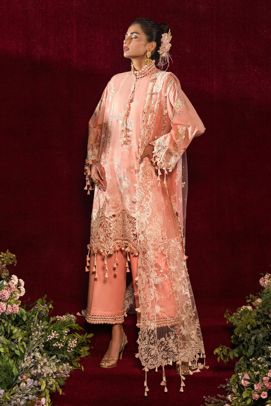 Sana Safinaz Embroidered Luxury Lawn Unstitched 3Pc Suit D-07A