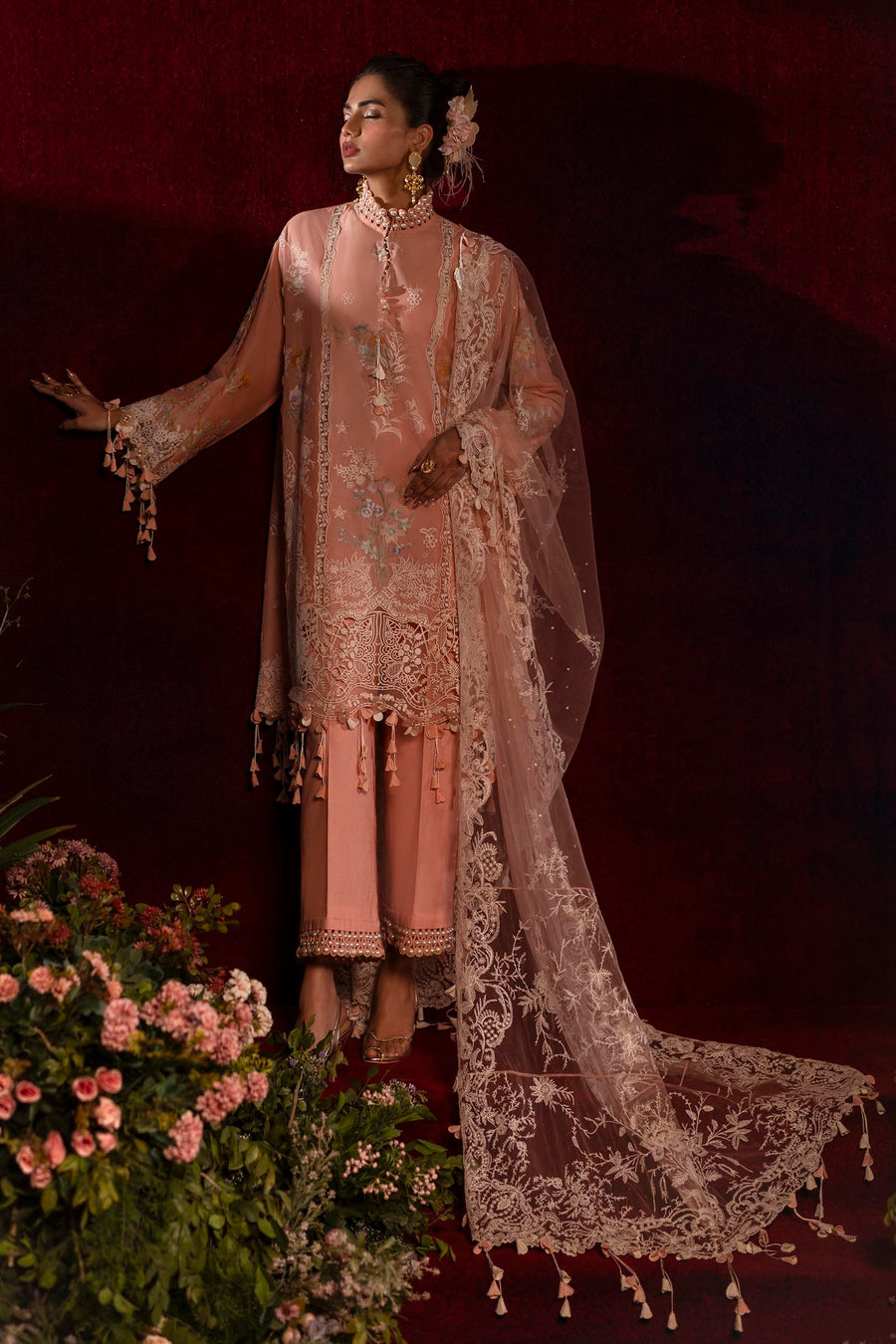 Sana Safinaz Embroidered Luxury Lawn Unstitched 3Pc Suit D-07A