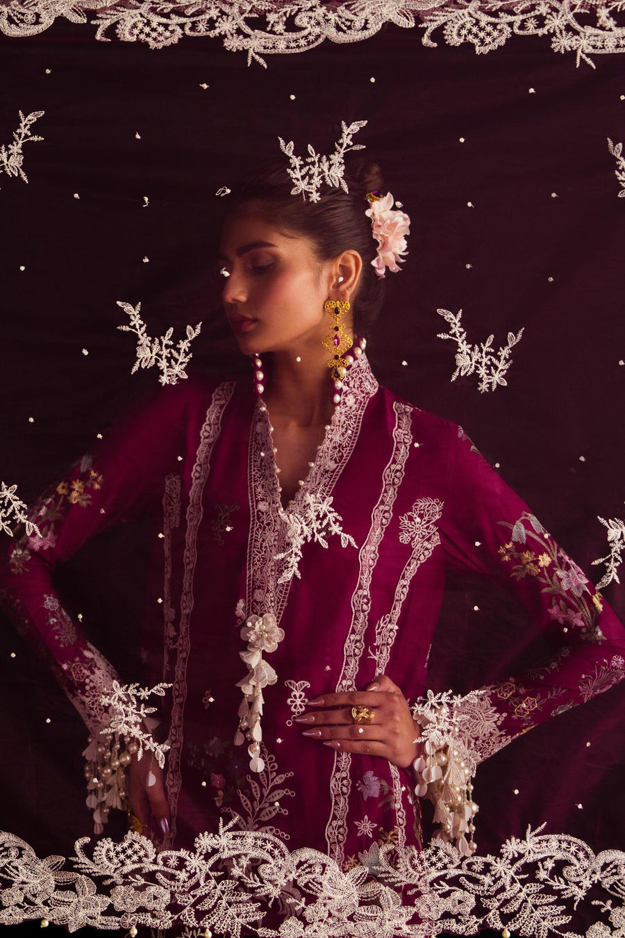 Sana Safinaz Embroidered Luxury Lawn Unstitched 3Pc Suit D-07B