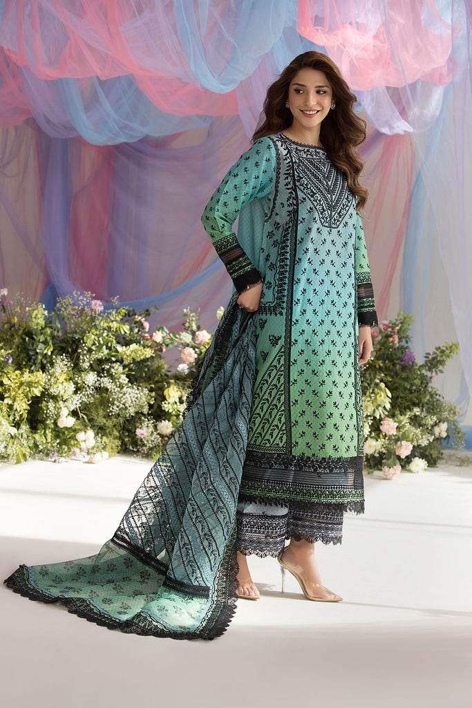 Sobia Nazir Embroidered Luxury Lawn Unstitched 3Pc Suit D-12A