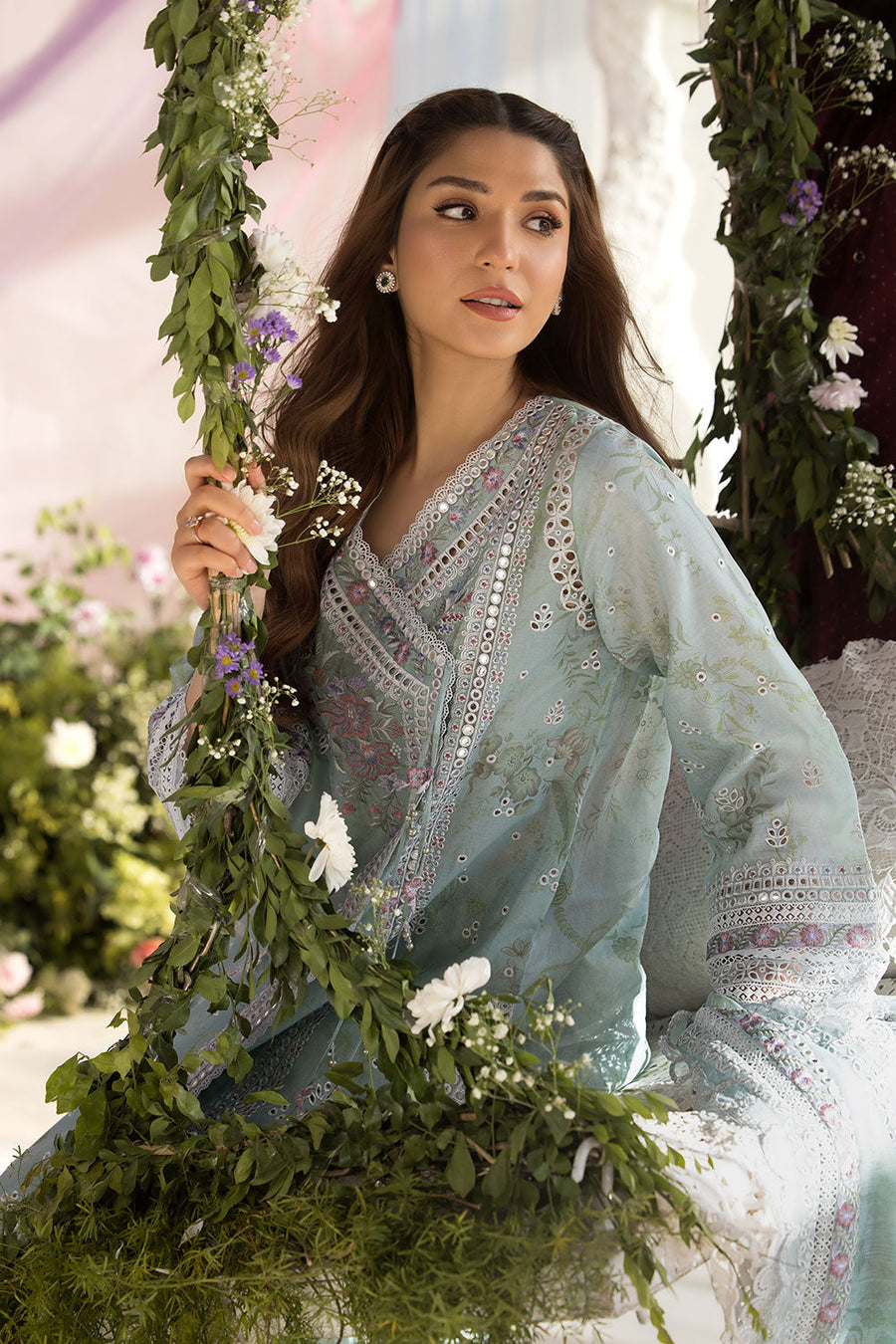 Sobia Nazir Embroidered Luxury Lawn Unstitched 3Pc Suit D-13A