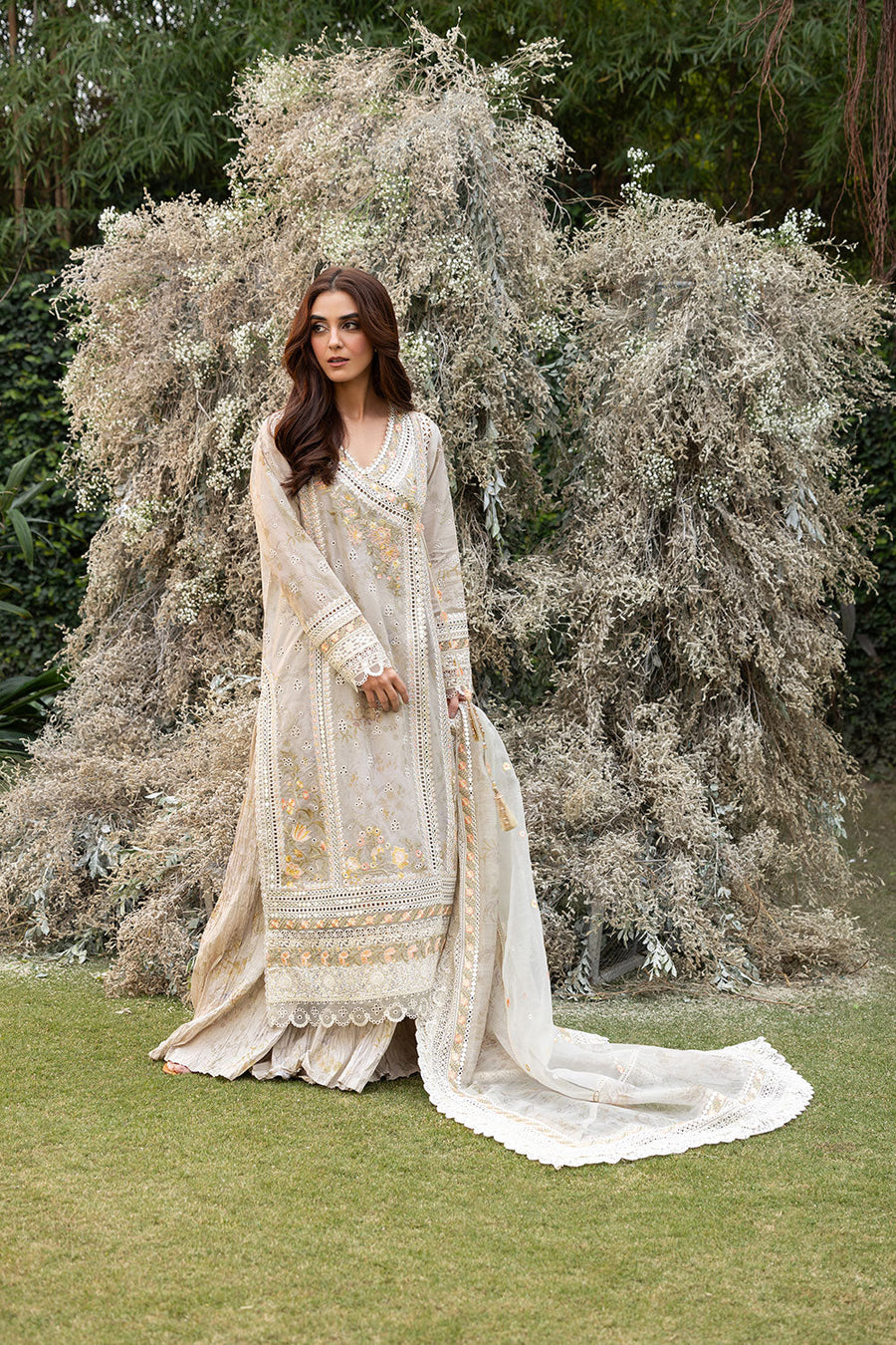 Sobia Nazir Embroidered Luxury Lawn Unstitched 3Pc Suit D-13B