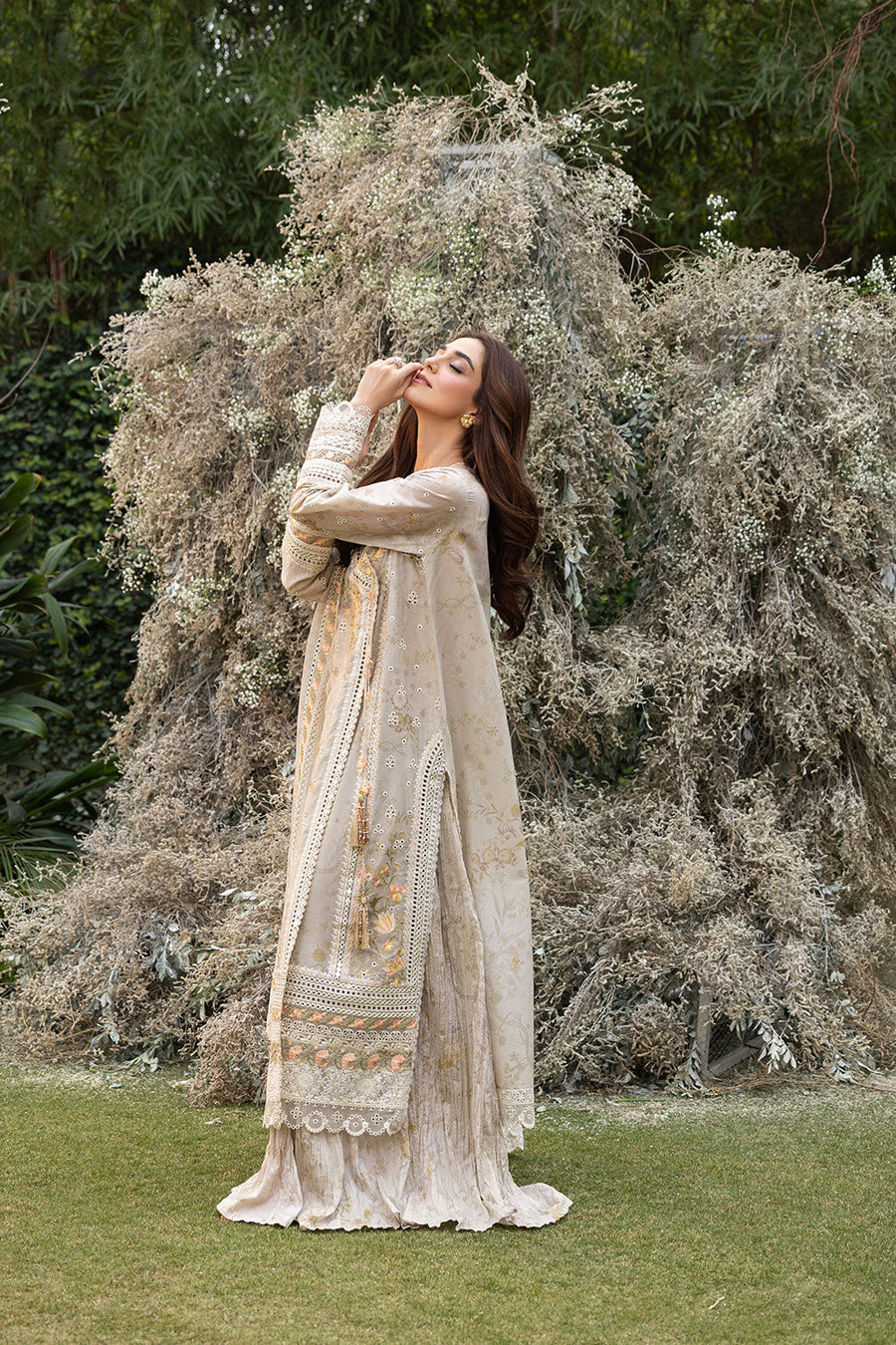 Sobia Nazir Embroidered Luxury Lawn Unstitched 3Pc Suit D-13B