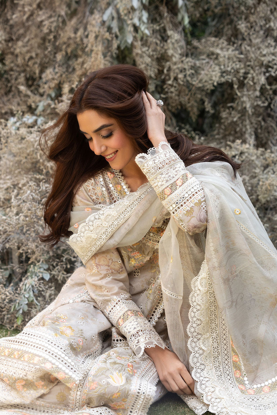 Sobia Nazir Embroidered Luxury Lawn Unstitched 3Pc Suit D-13B