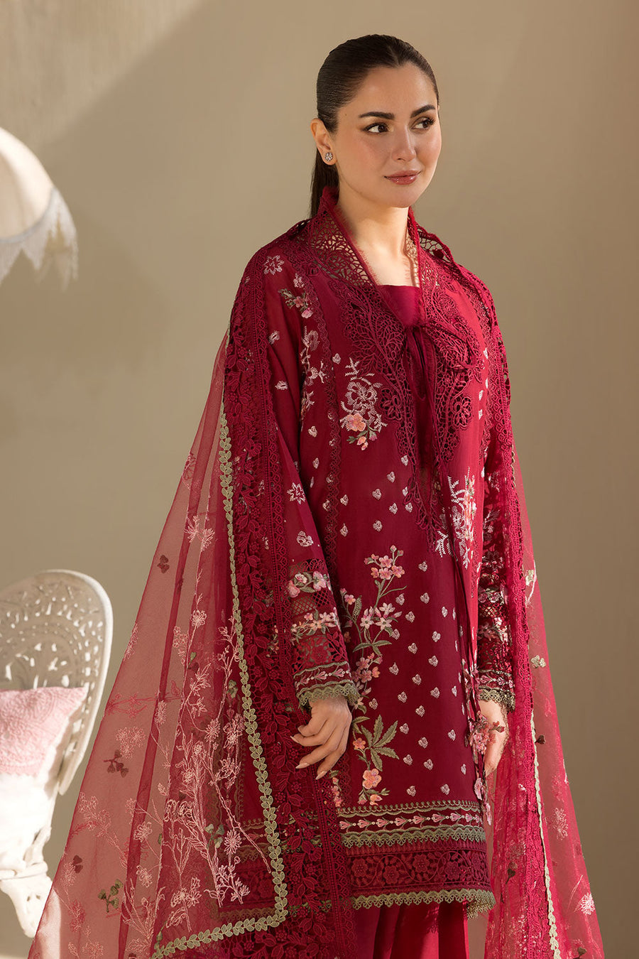 Sobia Nazir Embroidered Luxury Lawn Unstitched 3Pc Suit D-14A