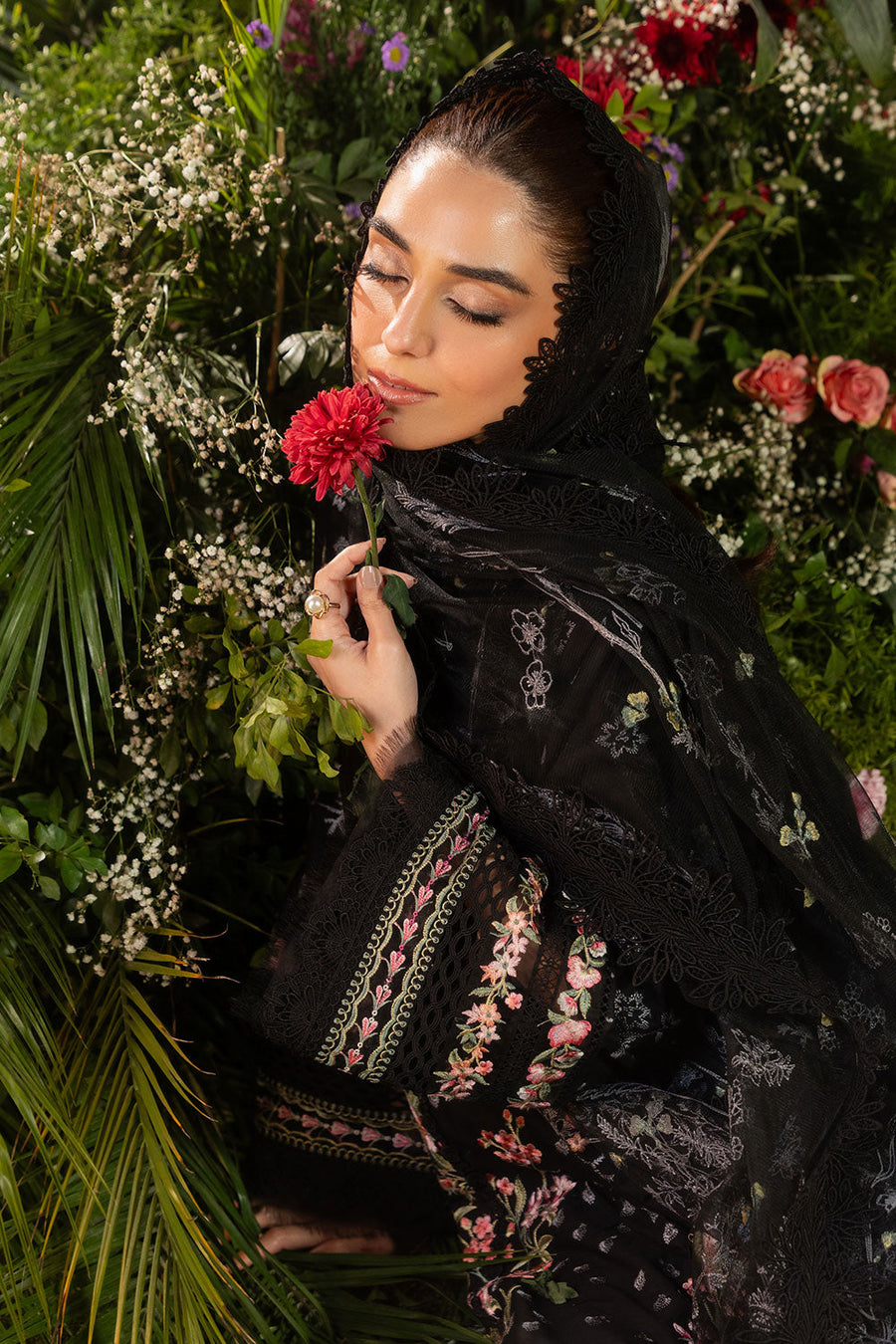 Sobia Nazir Embroidered Luxury Lawn Unstitched 3Pc Suit D-14B