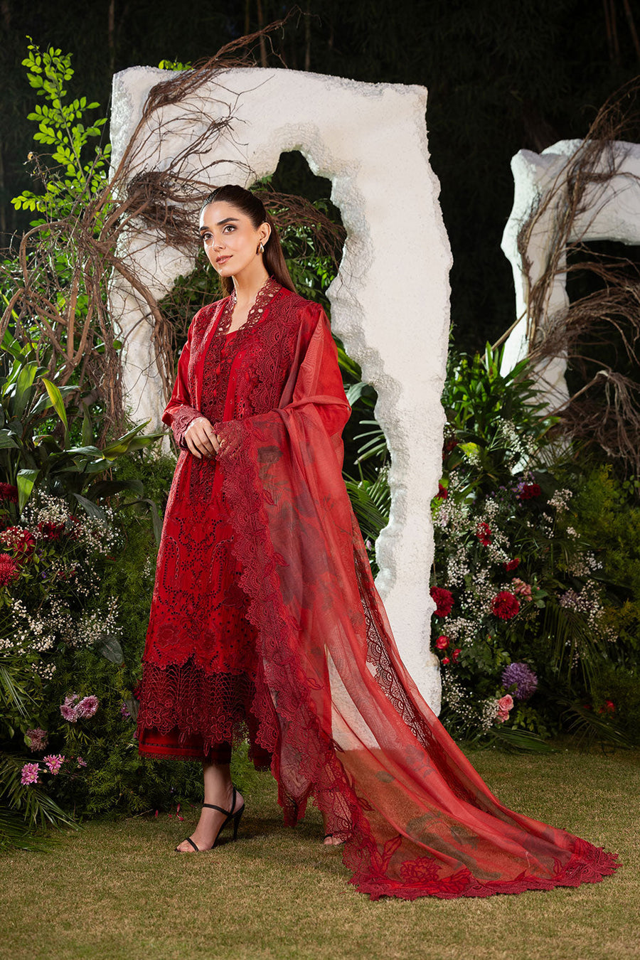 Sobia Nazir Embroidered Luxury Lawn Unstitched 3Pc Suit D-03A