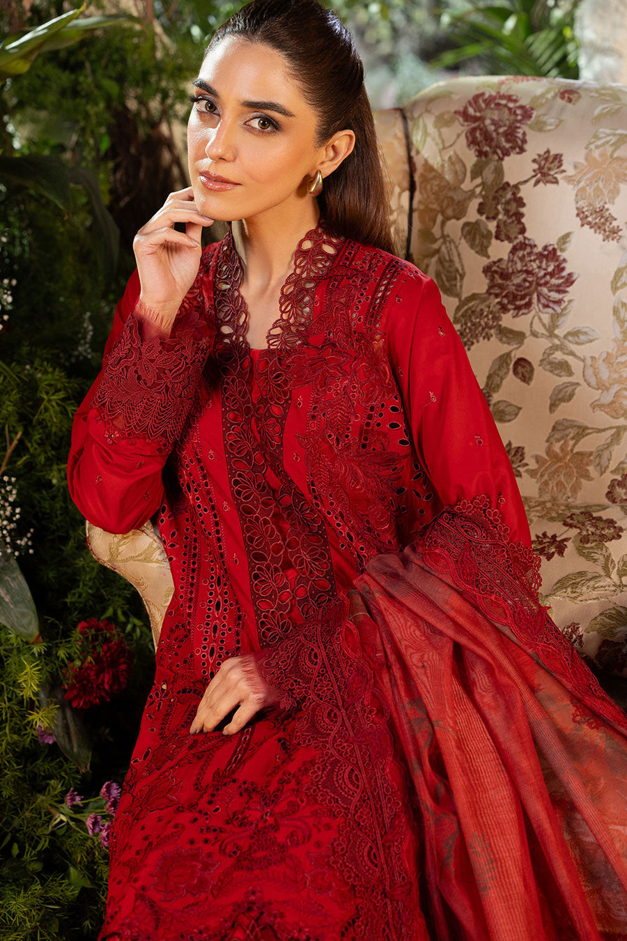 Sobia Nazir Embroidered Luxury Lawn Unstitched 3Pc Suit D-03A