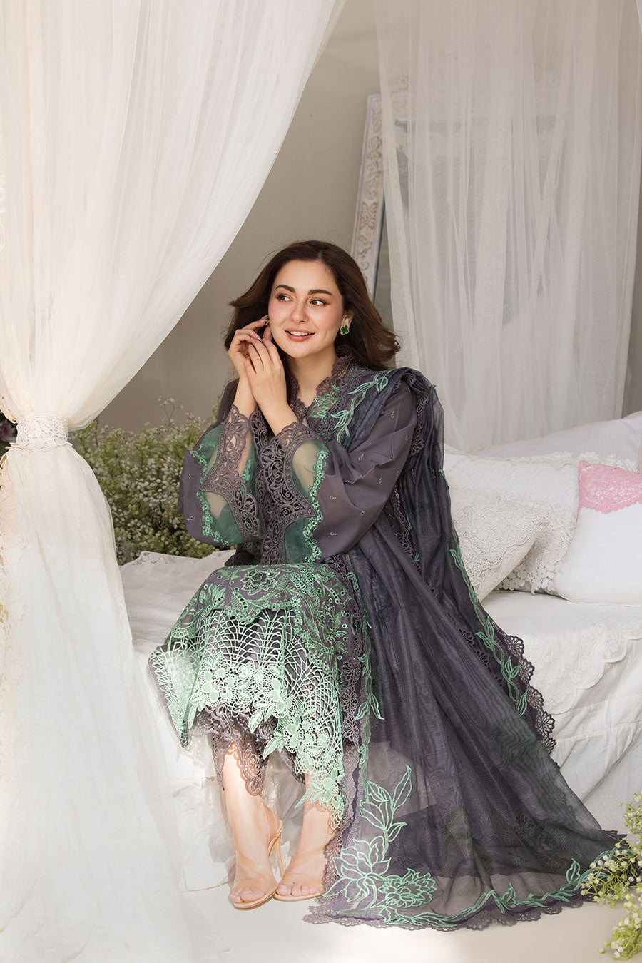 Sobia Nazir Embroidered Luxury Lawn Unstitched 3Pc Suit D-03B