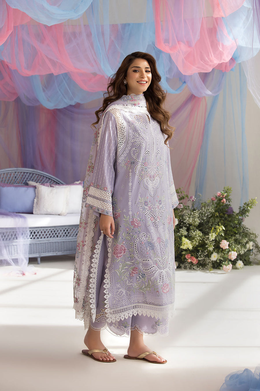 Sobia Nazir Embroidered Luxury Lawn Unstitched 3Pc Suit D-05A