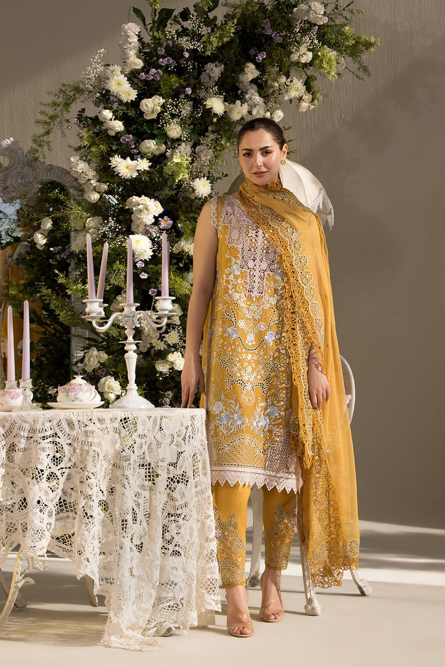 Sobia Nazir Embroidered Luxury Lawn Unstitched 3Pc Suit D-06B