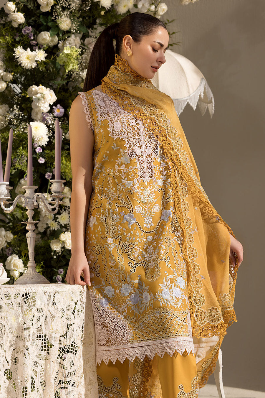Sobia Nazir Embroidered Luxury Lawn Unstitched 3Pc Suit D-06B