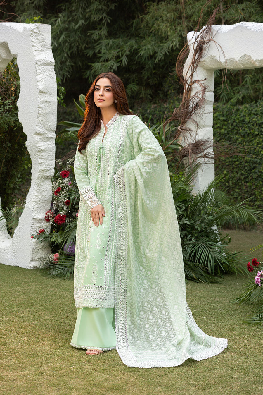 Sobia Nazir Embroidered Luxury Lawn Unstitched 3Pc Suit D-07B