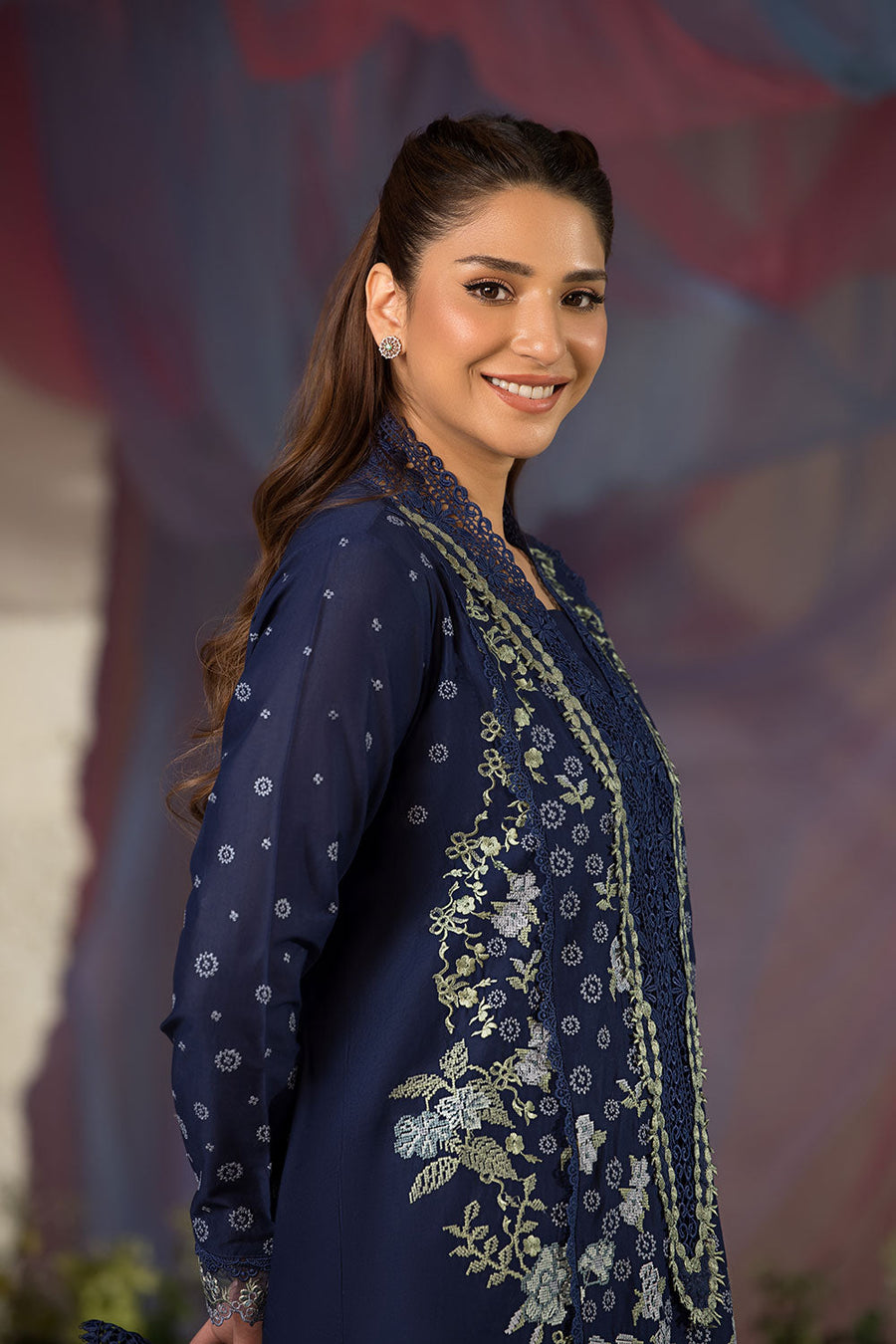 Sobia Nazir Embroidered Luxury Lawn Unstitched 3Pc Suit D-08A