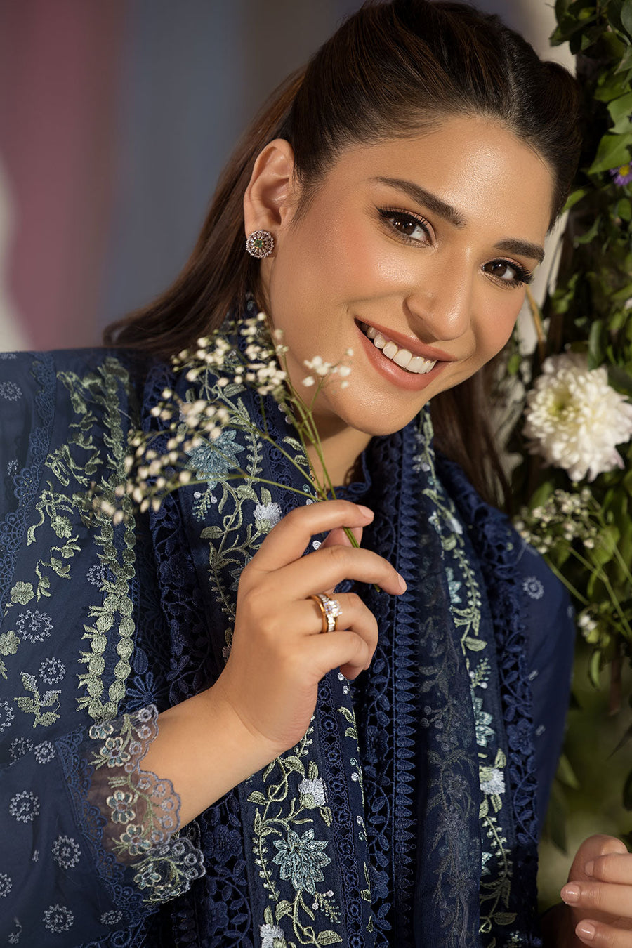 Sobia Nazir Embroidered Luxury Lawn Unstitched 3Pc Suit D-08A
