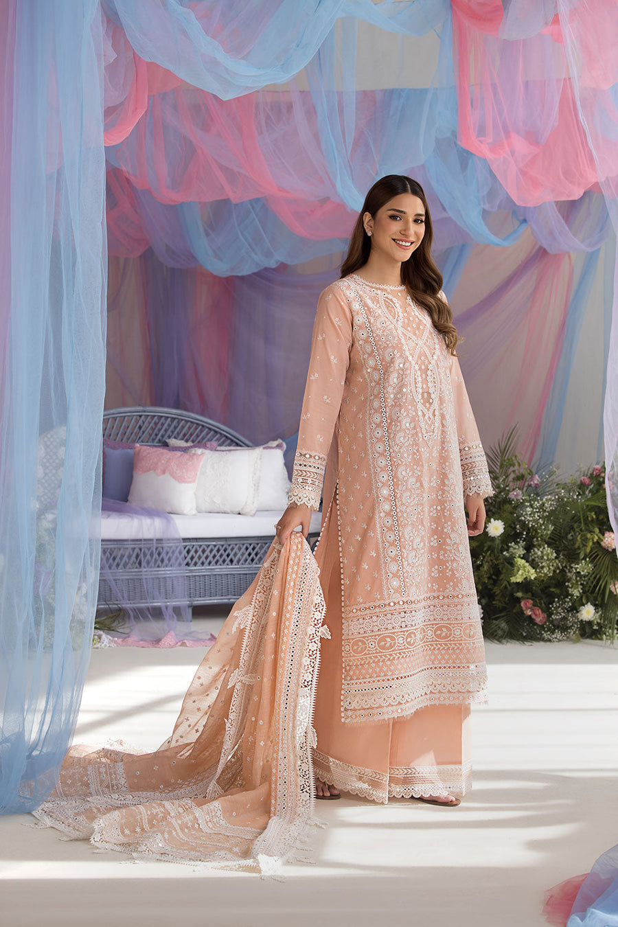 Sobia Nazir Embroidered Luxury Lawn Unstitched 3Pc Suit D-09B