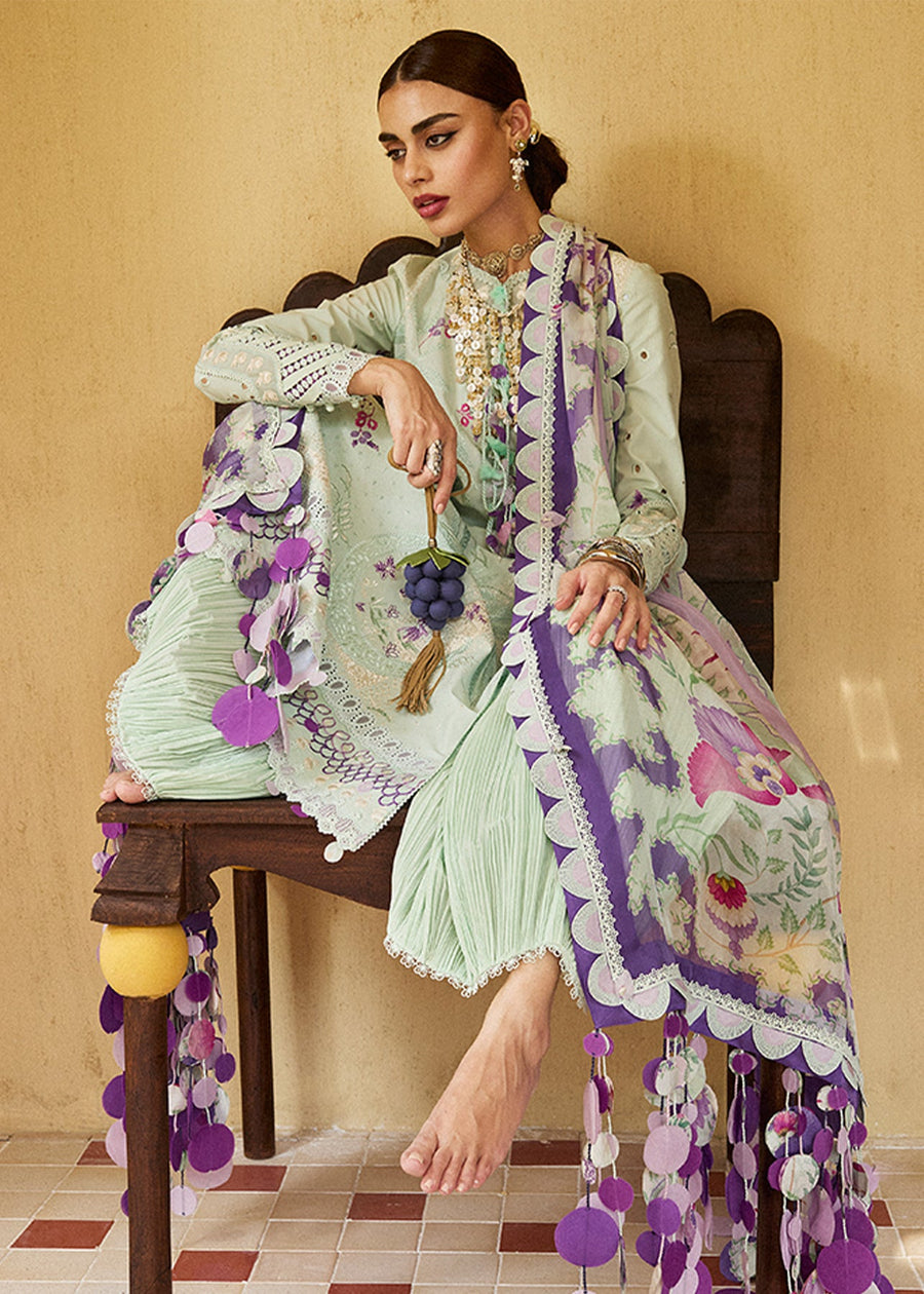 Suffuse Eid Unstitched Embroidered Lawn 3Pc Suit - LARA