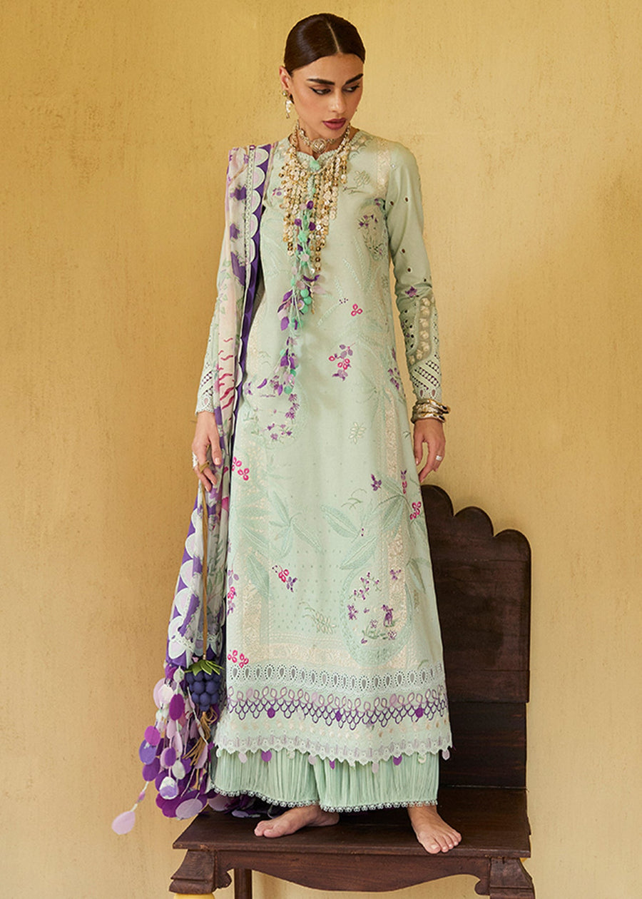 Suffuse Eid Unstitched Embroidered Lawn 3Pc Suit - LARA