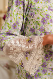 Cross Stitch Eid Lawn Unstitched Embroidered 3Pc Suit D-11 Lavender Stretch
