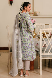 Cross Stitch Eid Lawn Unstitched Embroidered 3Pc Suit D-11 Lavender Stretch