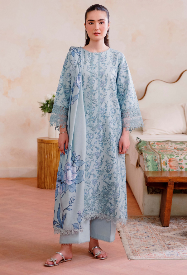 Humdum Layla Embroidered Karandi Unstitched 3Pc Suit D-03