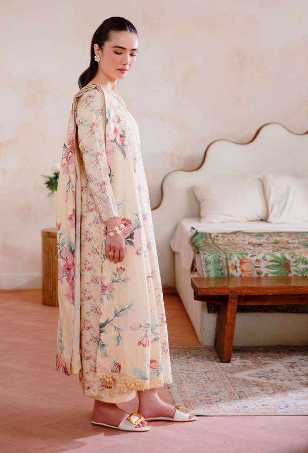 Humdum Layla Embroidered Karandi Unstitched 3Pc Suit D-04