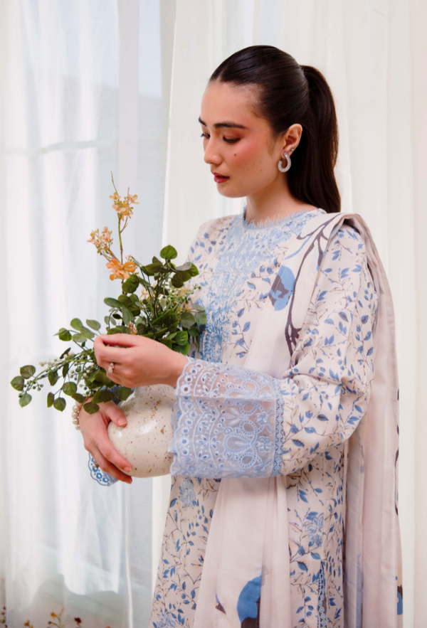 Humdum Layla Embroidered Karandi Unstitched 3Pc Suit D-05