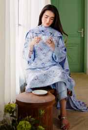 Humdum Layla Embroidered Karandi Unstitched 3Pc Suit D-09