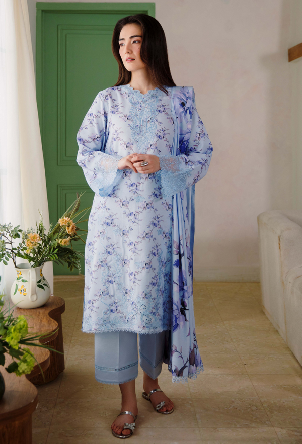 Humdum Layla Embroidered Karandi Unstitched 3Pc Suit D-09