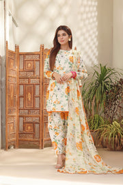 Feathers Premium Printed Lawn Unstitched 3Pc Suit LAYLA-FT109