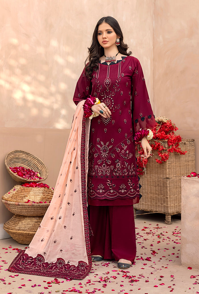 Laadli by Humdum Embroidered Lawn Unstitched 3Pc Suit LD-03